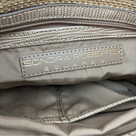 SONDRA ROBERTS Boho Multicolor Mosaic Cork w Pouch Shopping Shoulder Bag Tote - Picture 11 of 13